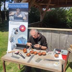Demonstrating at Butser Farm