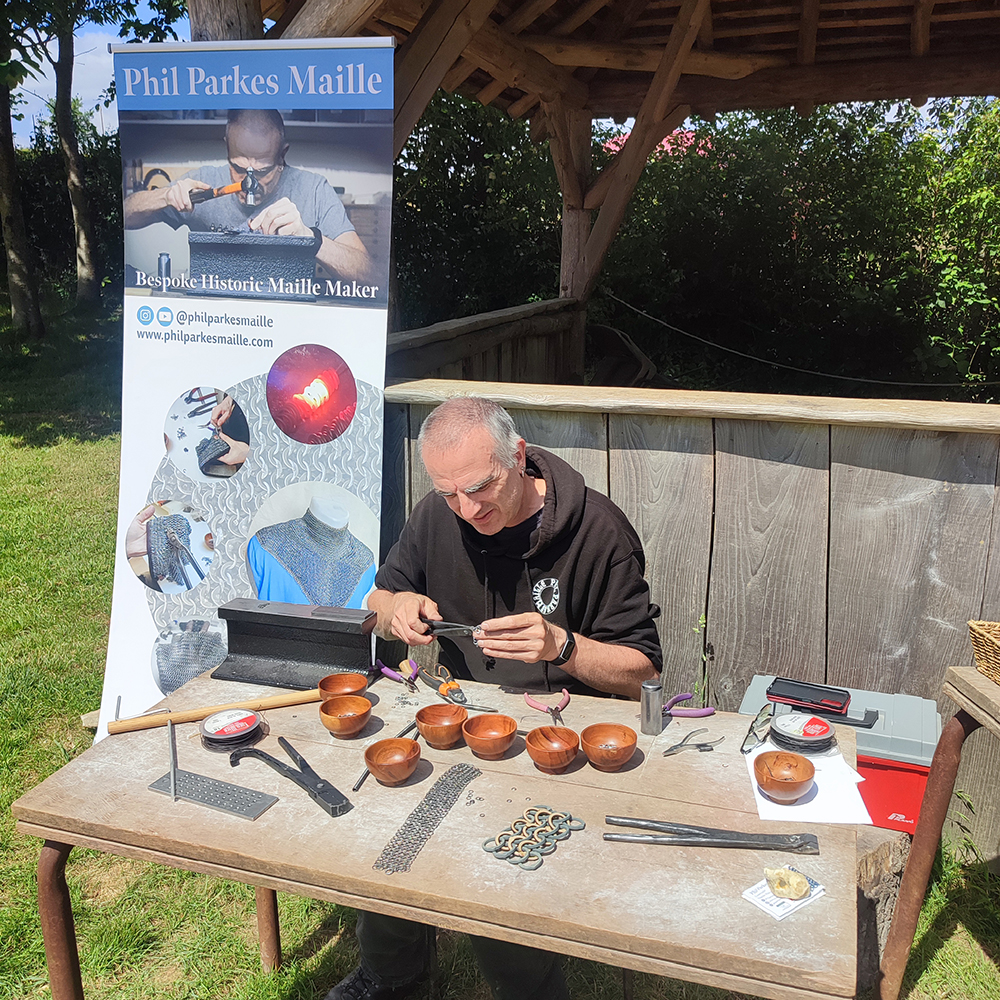 Demonstrating at Butser Farm