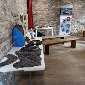 Demonstrating at Chepstow Castle